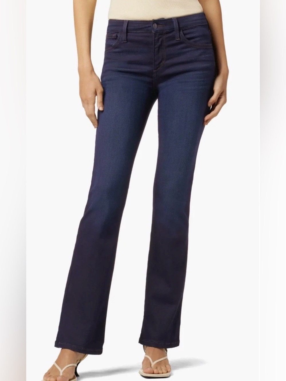 Joe's Jeans Women’s Petite Mid Rise Bootcut Jean In Dark Wash (BARB) Sz 31 NWT
